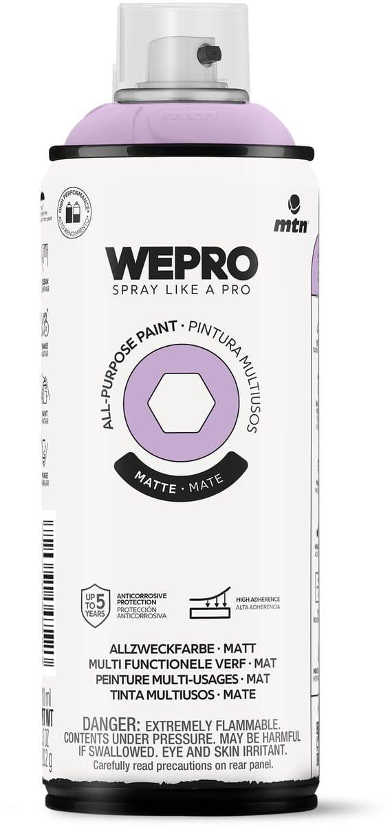 Spuitbus Violet Wisteria Mat MTN WEPRO ALL-PURPOSE PAINT 400ML