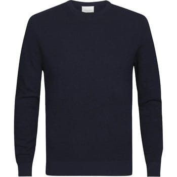 Profuomo O-Hals Trui Donkerblauw (navy) - Maat XXL - Heren - Pullover