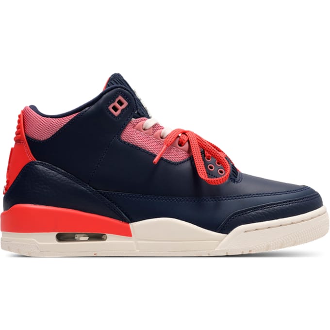 Jordan AJ3 Sneakers Dames - Blauw - Maat 38 - Leer, Synthetisch