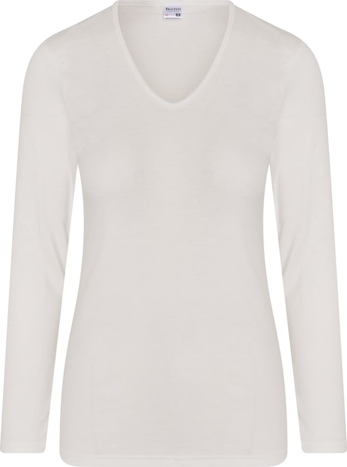 Beeren Thermo Dames Shirt wol/wit lange mouw-XL