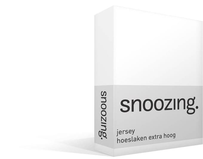 Snoozing Jersey - Hoeslaken - Lits-jumeaux - 180x200 cm - Wit