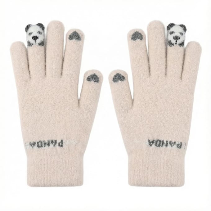 Allecto - Winterhandschoenen - Dames Touchscreen Gebreide Vingerschoenen - Warme Wit - Ideaal voor Koude Dagen - Functioneel - Geschikt voor Smartp...