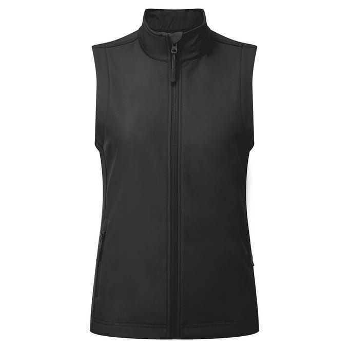 Premier Dames/Dames Windchecker Gerecycled Printbaar Gilet (Zwart)