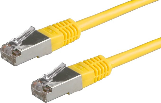 VALUE Patchkabel Cat.6 (Class E) S/FTP (PiMF), geel, 0,5 m