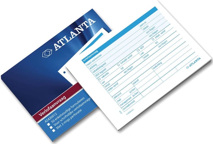Verlofaanvraag djois atl a6 105x148mm 50vel | 5 stuks