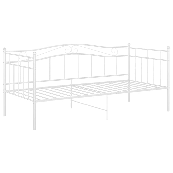 vidaXL - Slaapbank - metaal - wit - 90x200 - cm