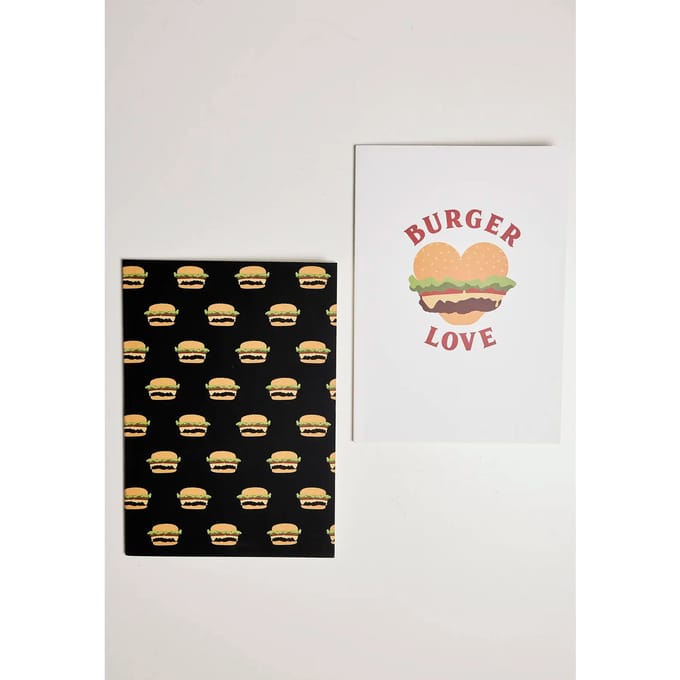Mister Tee - Burger Love 2-Pack Schrift - Zwart/Wit