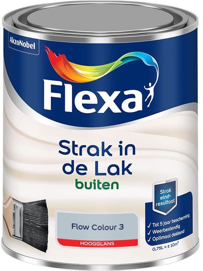 Flexa - Strak In De Lak Buitenlak Hoogglans - Flow Colour 3 - Mengverf - 750 Ml