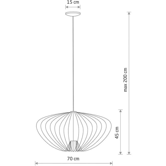 Nowodvorski Lighting Hanglamp Pumpkin L, donkergrijs, Ø 70 cm, metaal, GU10