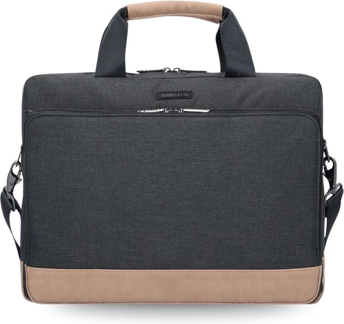 Davidt’s Mood & Moov 2 vaks Laptoptas 15,6 inch - Zwarte akte tas - Businesstas