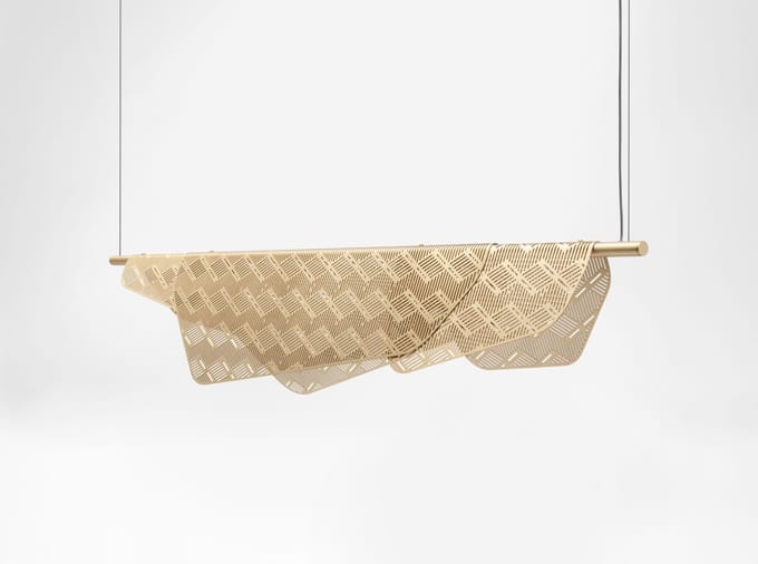 Petite Friture MEDITERRANEA 100 CM Dimbare Hanglamp Geborsteld Messing
