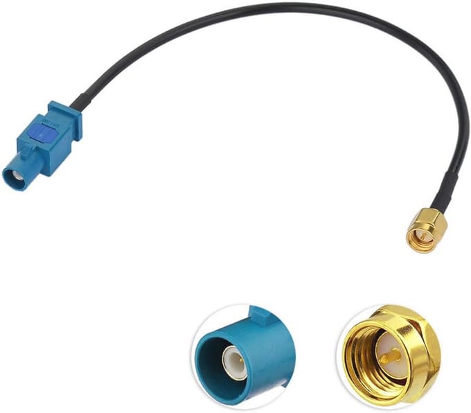 Fakra DAB Antenne naar SMA Male Pigtail Kabel 20cm voor DAB Autoradio en GPS Antenne