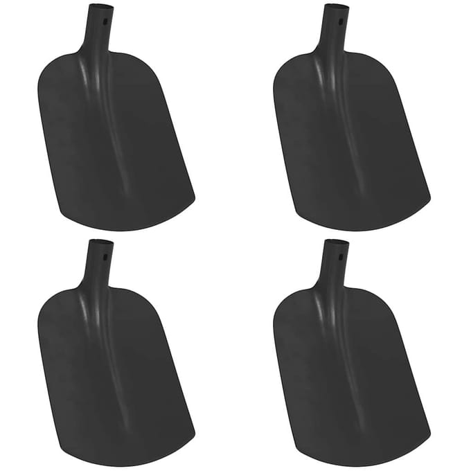 vidaXL - Schep - Hoofd - 4 - st - Zwart - 34,5 - x - 24 - cm - Gepoedercoat - staal