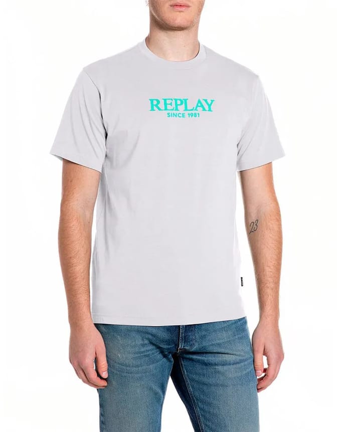 Replay M3341 .000.2660 T-shirt Met Korte Mouwen Wit L Man