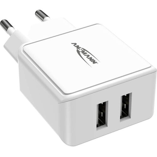 Ansmann HomeCharger HC212 USB-oplader 12 W 2x USB-A Wit Binnen