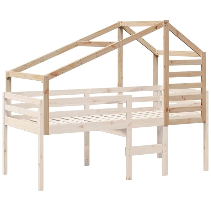 vidaXL - Kinderbedhuisje - 188x82x113 - cm - massief - grenenhout