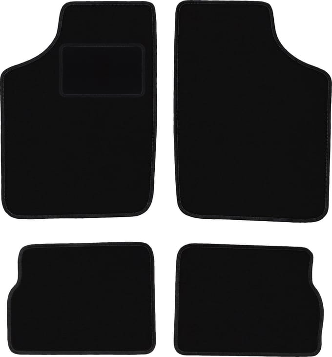 Zwarte veloursmatten voor: Opel Corsa A hatchback (1982-1993)