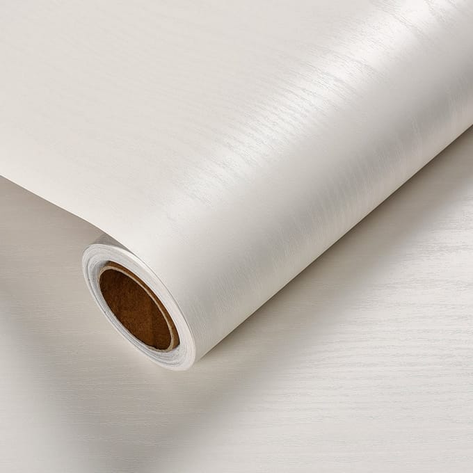 Zelfklevend Behang - Muurdecoratie - Waterbestendig - 30 cm x 3 m - Witbeige houtnerf