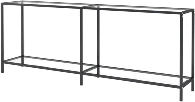 vidaXL Wandtafel 200x35x75,5 cm gehard glas transparant