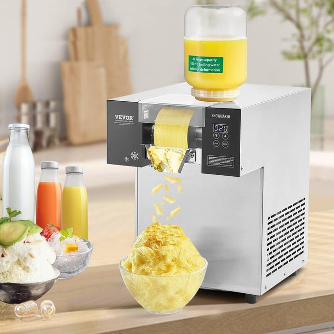 Commerciële Sneeuwijs Machine 180 kg/24H Roestvrij Staal voor IJs