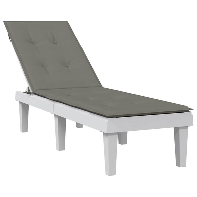 vidaXL - Terrasstoelkussen - (75+105) - x - 50 - x - 4 - cm - stof - gemêleerd - donkergrijs