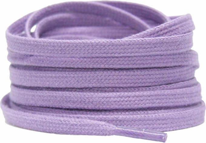 Platte katoenen veters 6mm Lila 120cm - sneakers