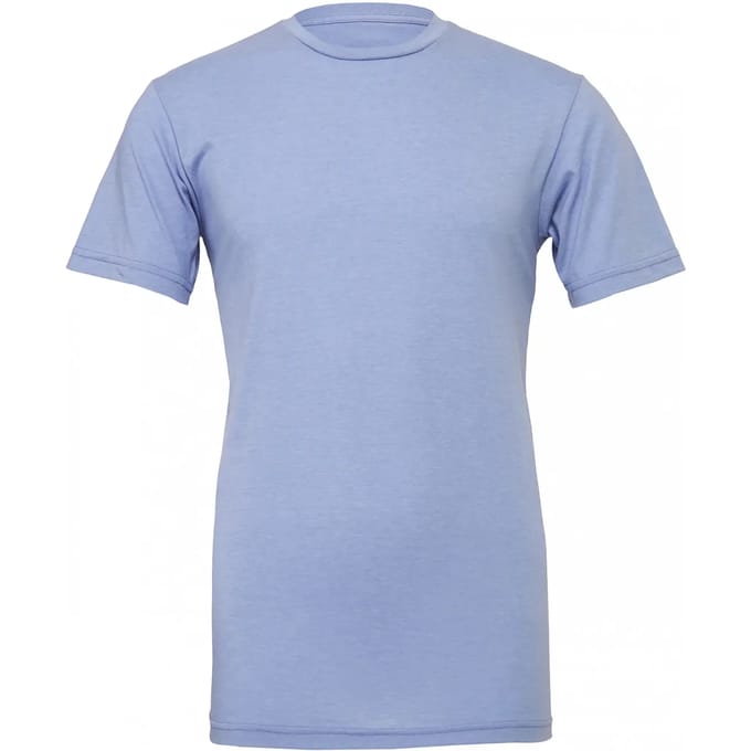 Bella+Canvas Unisex Heather CVC Short Sleeve Tee CV3001CVC - Heather Blue - S
