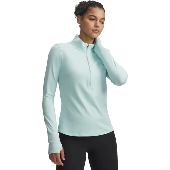 Under Armour Launch Pro Half Zip  Hardloopshirt Dames-mint, zilver