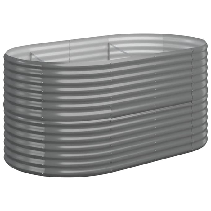 vidaXL - Plantenbak - 152x80x68 - cm - gegalvaniseerd - staal - grijs