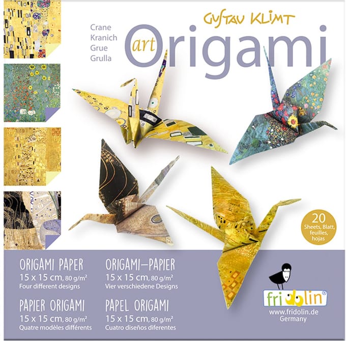 Fridolin origami papier set Gustav Klimt 20 vellen creatief speelgoed.