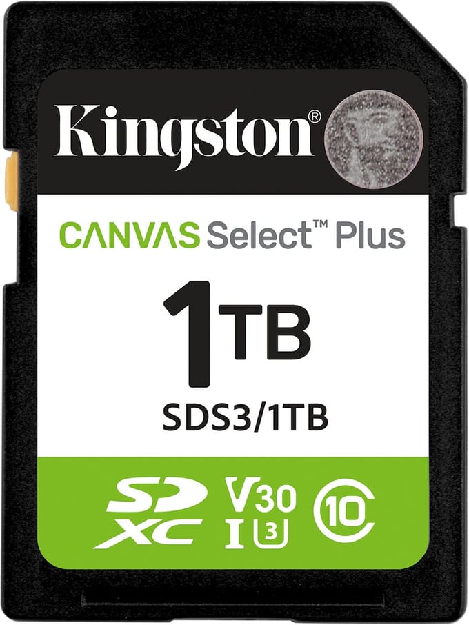 Kingston Canvas Select Plus Gen3 SDXC - 150MB/s - 1TB