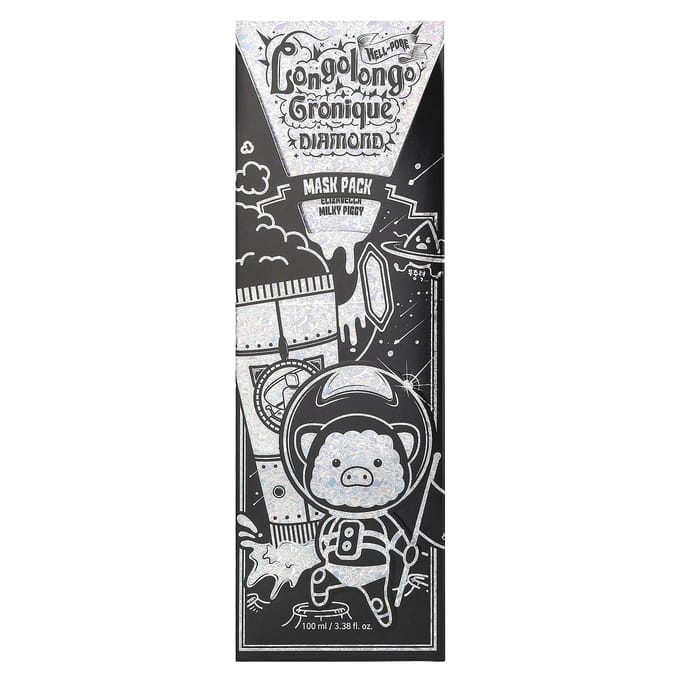 Elizavecca, Pack masque diamant Hell-Pore Longorongo Gronic, 100 ml (3,38 onces liquides) black