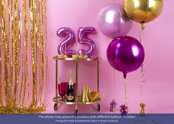 PARTYDECO - Roze aluminium cijfer ballon - Decoratie > Ballonnen