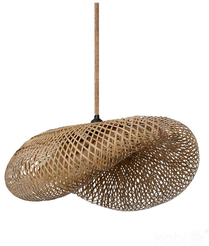 BOHO hanglamp Brugia L Ø60cm Donker Bamboe - fitting - Kobi Design | E27 | Max 1X60W exclusief