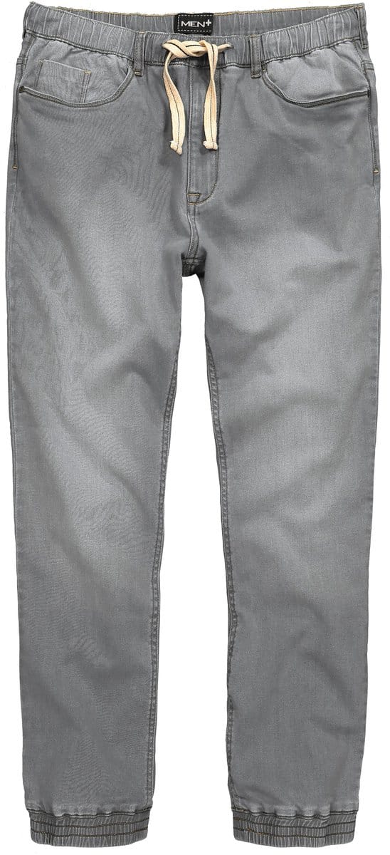 Men Plus - Heren - Superstretch instapjeans Straight Fit - Grijs denim - Maat L