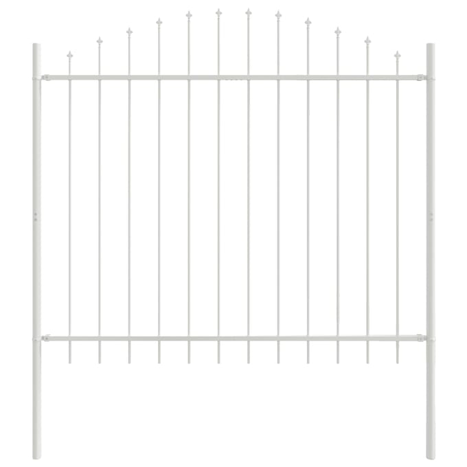 vidaXL - Tuinhek - WOERDEN - 8 - st - 170 - x - 165 - cm - Gepoedercoat - staal - Wit