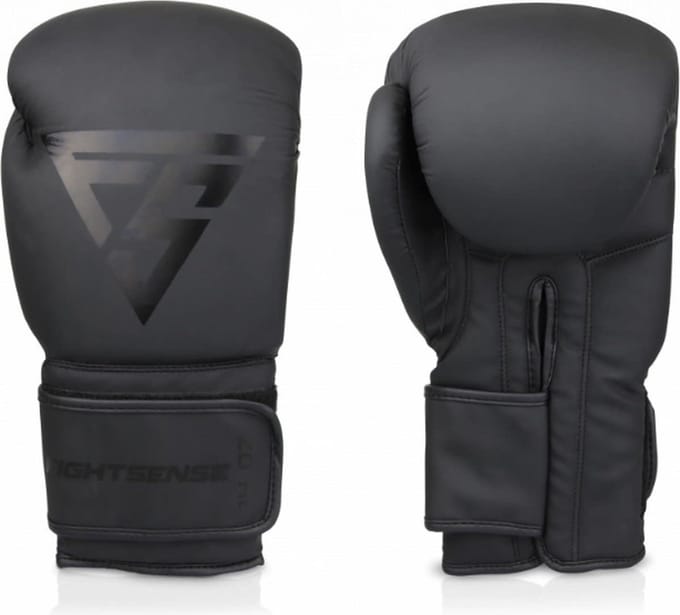 FightSense Eclipse Bokshandschoenen 8 oz – Mat Zwart – Voor Boksen & Kickboksen