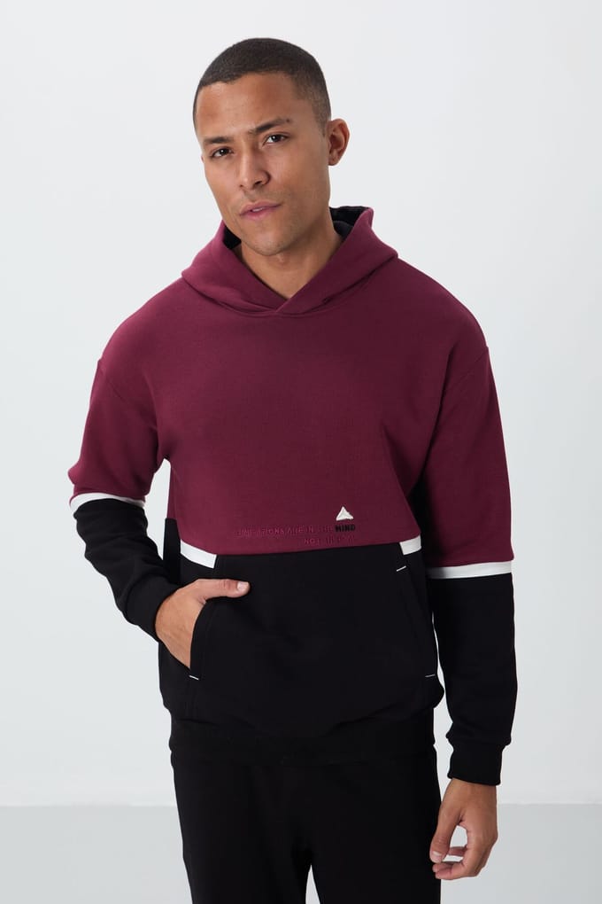 Heren Kleurgeblokte Hoodie
