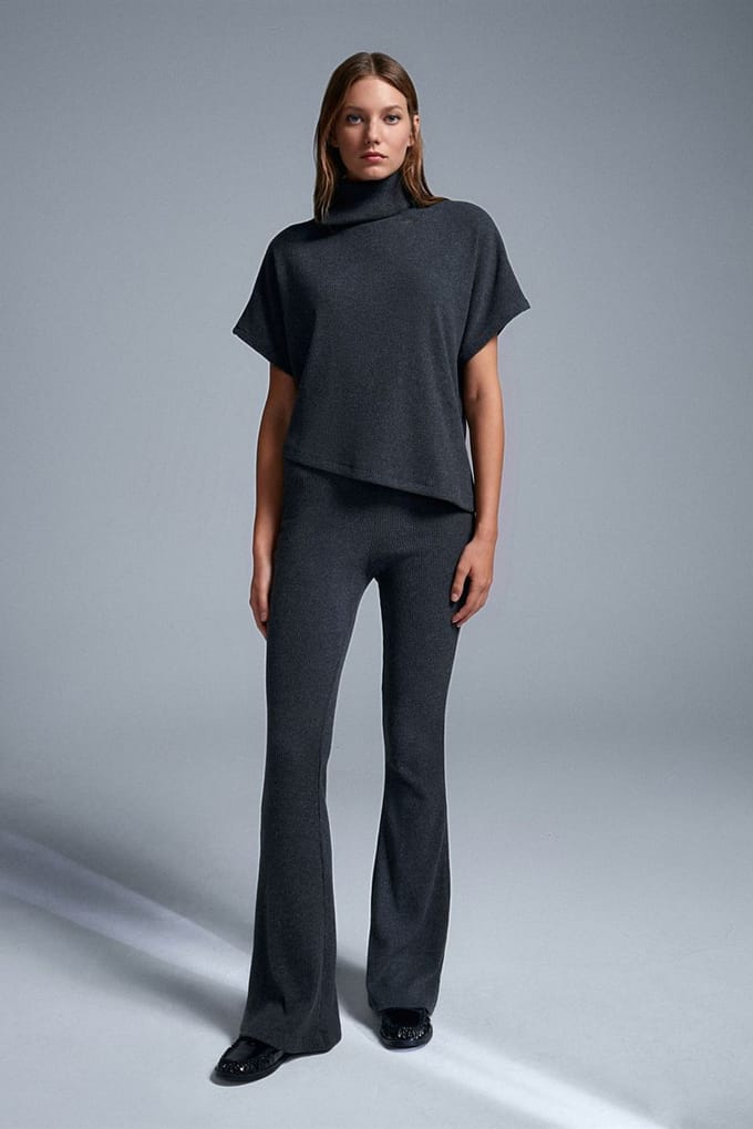 Hooggetailleerde Flared Breipantalon