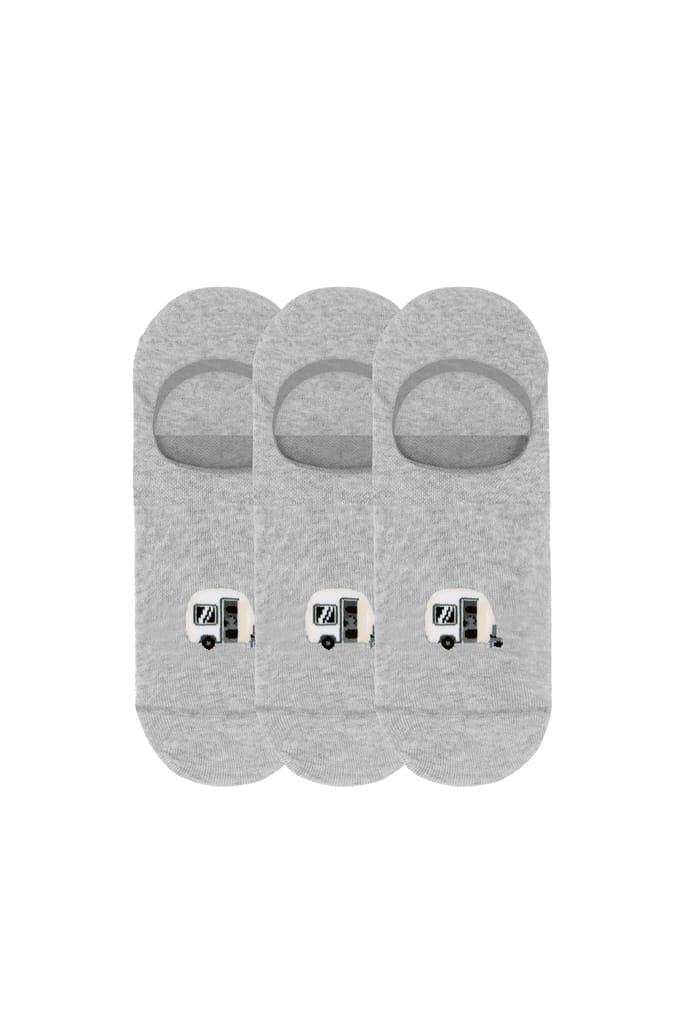 A-DAM  3-pack Casual Socks Mel Caravan Grey Melange Größe: 43-46 | Sportsocken Outlet | Unisex | Grau