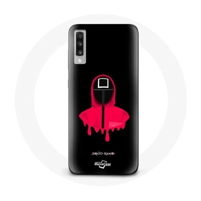 Coque - MANIACASE - Samsung Galaxy A70 - Souple - Noir - Masque carré