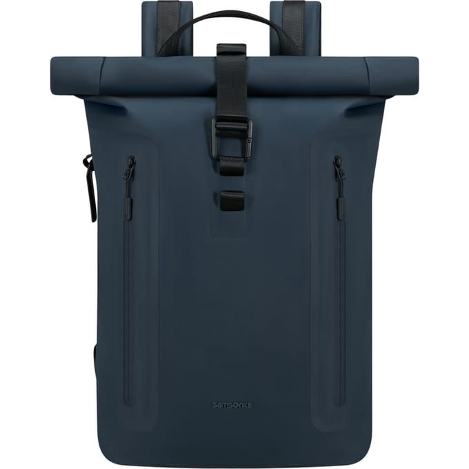 Samsonite Rugzak - Coatify Biz Rolltop Backpack 15.6" - waterproof PU - Blue - 18 l