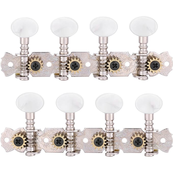 Mandoline Stemmechanieken Snaar Stemknoppen 4L4R voor Mandoline Instrumenten Accessoire white