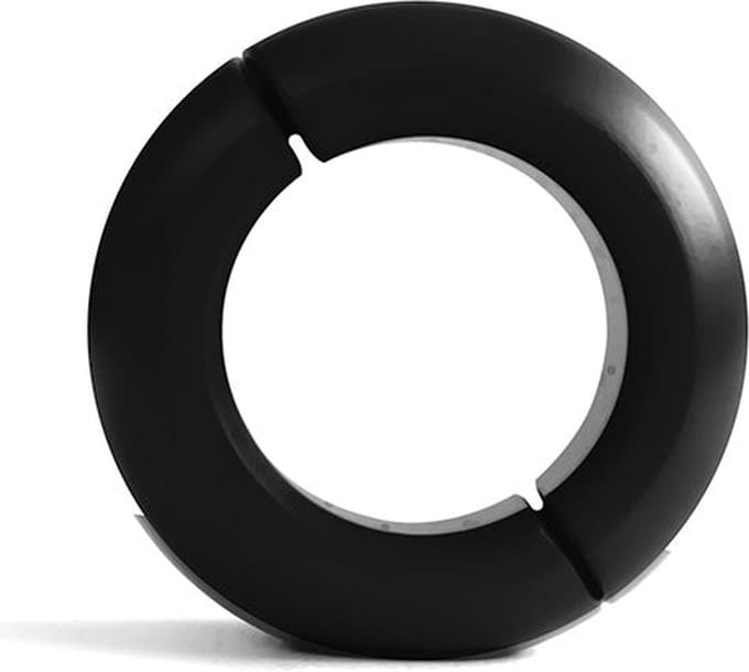 Black Label - Donut Ballstretcher - 20 x 35 mm - RVS - Mat Zwart
