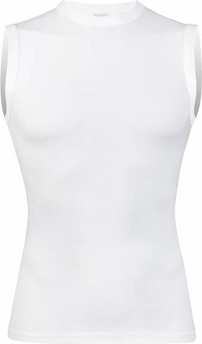 Heren microfiber mouwloos shirt Young - Wit / M