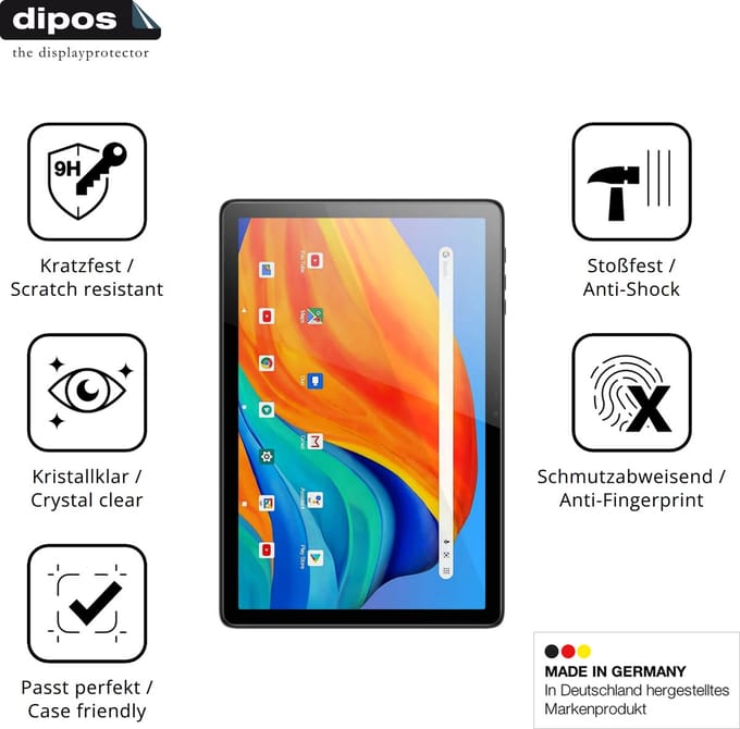 dipos – 2x Pantserfolie geschikt voor Kodak Tab K10 | 9H Screenprotector