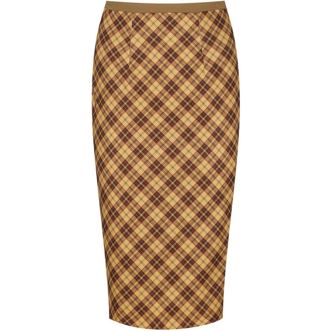 Midi-rok met print en rits
