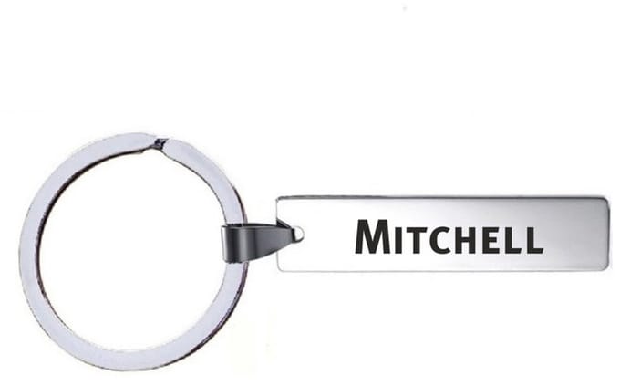 Sleutelhanger Met Naam - Mitchell - RVS