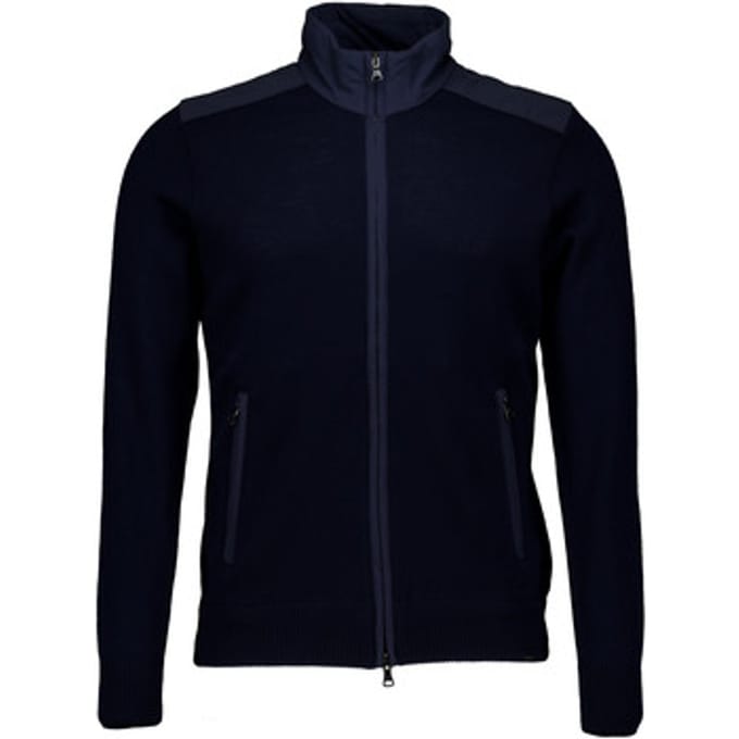 Paul & Shark Vest Typhoon Re4x4 Soft Cool Touch Wool Full Zip Donker Blauw / male
