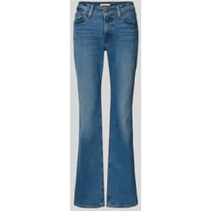 Bootcut-jeans van katoenmix